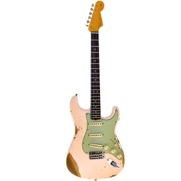 Fender Custom Shop Stratocaster '63 Heavy Relic rw Chitarra Elettrica shell pink con custodia