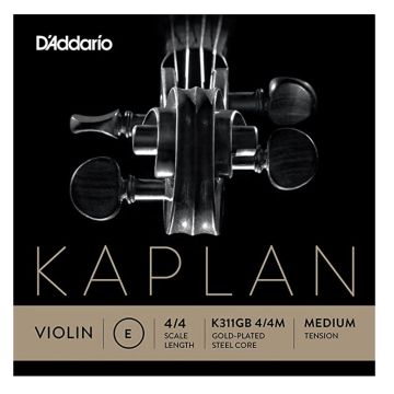 Corda Violino 4/4 D'Addario Kaplan MI K311GB gold plated con pallino Corda Violino 4/4 D'Addario Kaplan MI K311GB gold plated con pallino