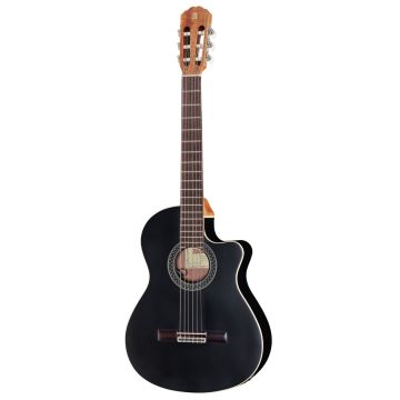 Chitarra Classica Elettrificata Alhambra 1C Blacks CW EZ nera satinata con borsa