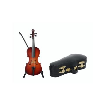 Miniatura Violoncello con Arco e custodia 14cm Agifty