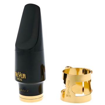 Meyer Bros NY 7M Bocchino Sax Alto ebanite legatura e copribocchino