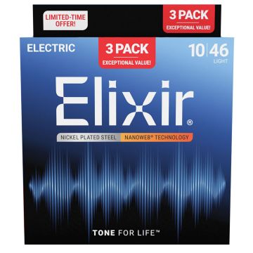 Elixir 16567 Corde Elettrica 3pz 