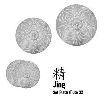 Set Piatti Jing Mute 3X HH 14" Ride 18" Crash 16"
