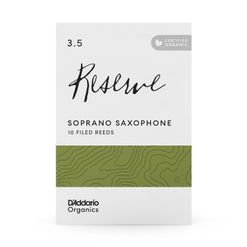 Ance Sax Soprano D'Addario Organics Reserve Filed n.3,5 10pz