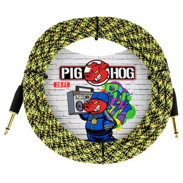Cavo jack/jack Pig Hog PCH20GYW 6m (20ft) - Yellow Graffiti