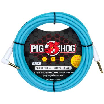 Pig Hog Hex Silent plug Cavo Jack/Jack angolare 5,6mt Pig Hog Hex Silent plug Cavo Jack/Jack angolare 5,6mt