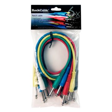 Cavo patch 60cm Rockcable Jack mono da 6,3 6 pz vari colori