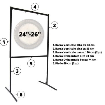 Supporto Gong Paiste quadrato da terra per 1 Gong 24/26" Supporto Gong Paiste quadrato da terra per 1 Gong 24/26"