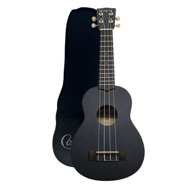 Ukulele soprano Camwood black con borsa