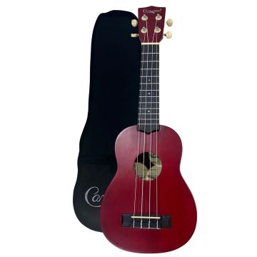 Ukulele soprano Camwood red con borsa